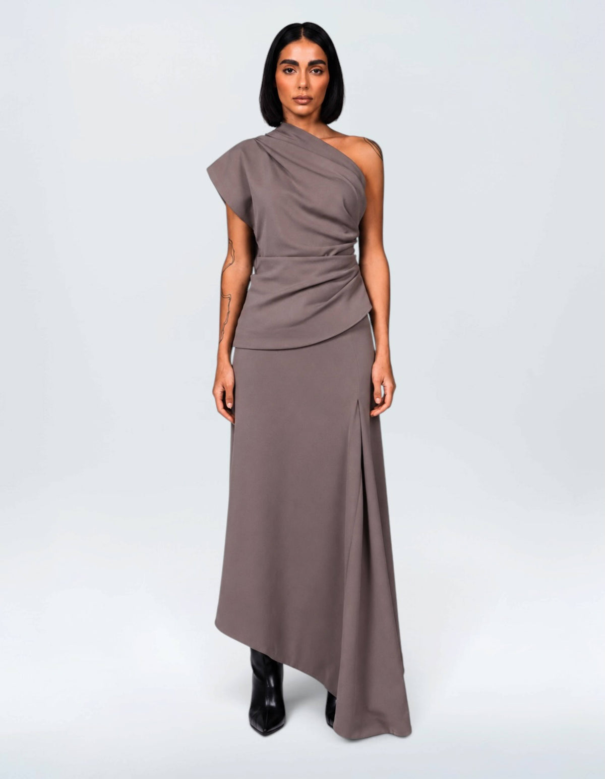 ASYMMETRIC DRAPE SKIRT
