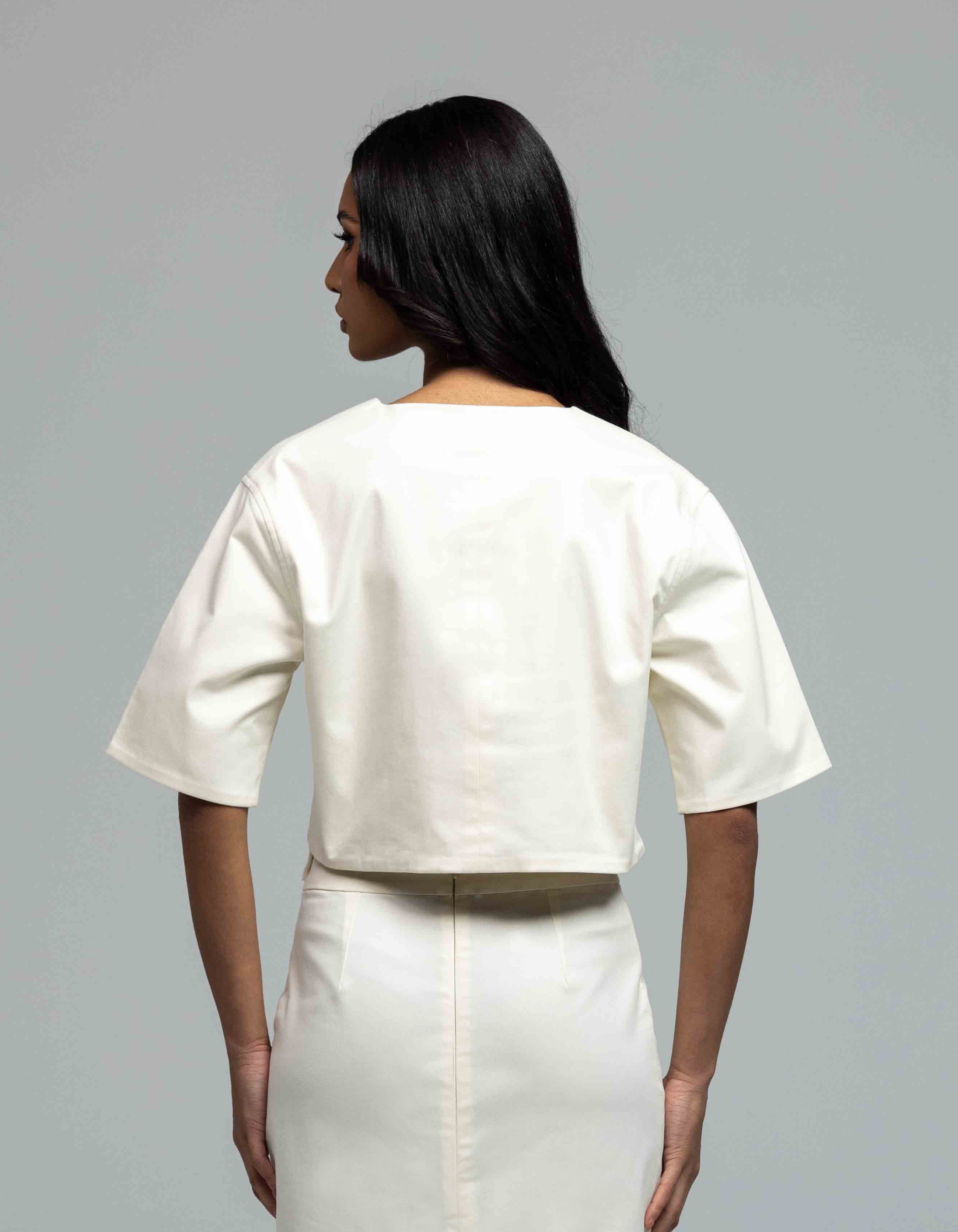 OVERSIZE POCKET CROP TOP