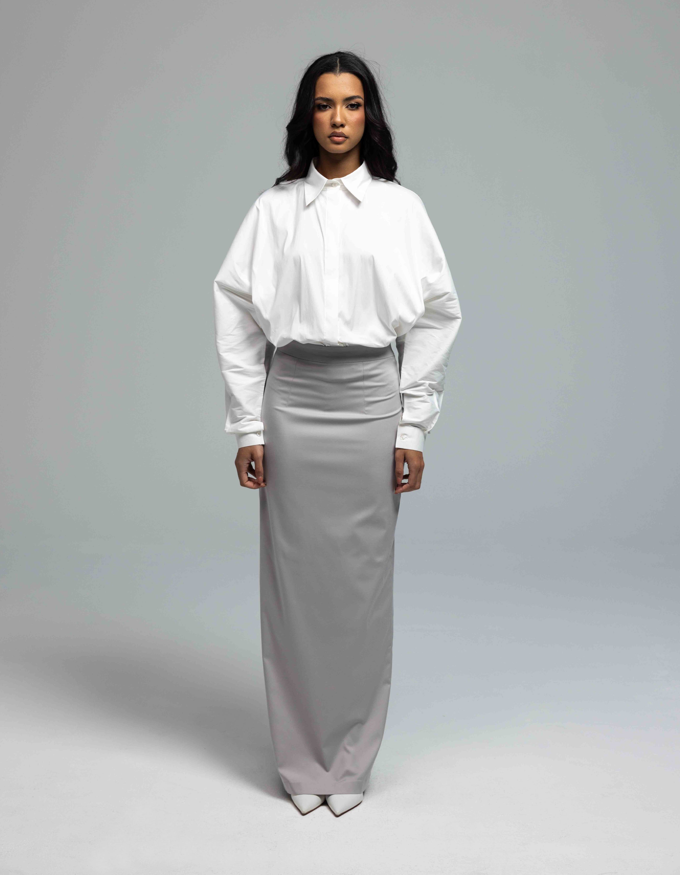 TOP CON COLLO A MANICHE OVERSIZE