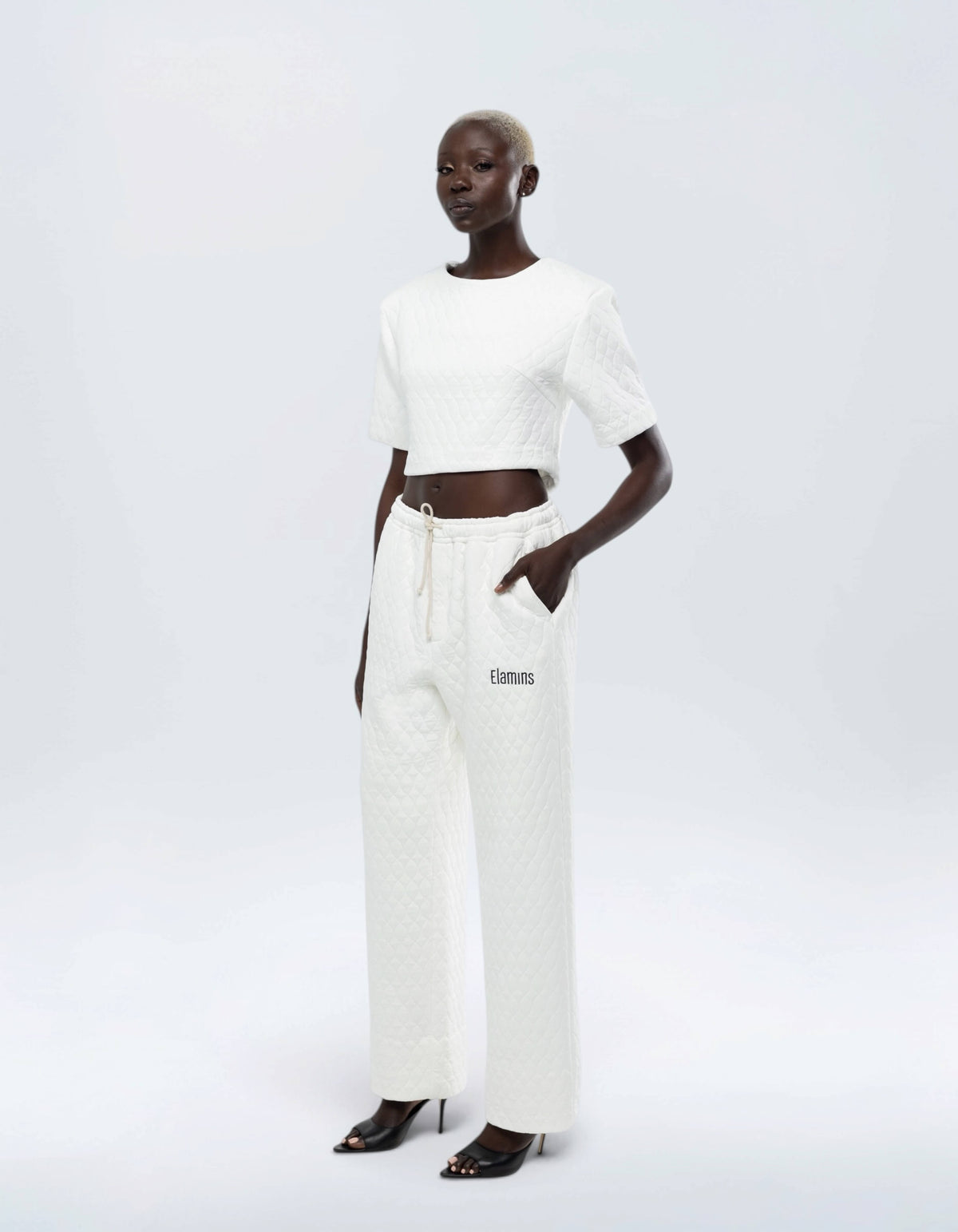 SHOULDER PAD CROP TOP