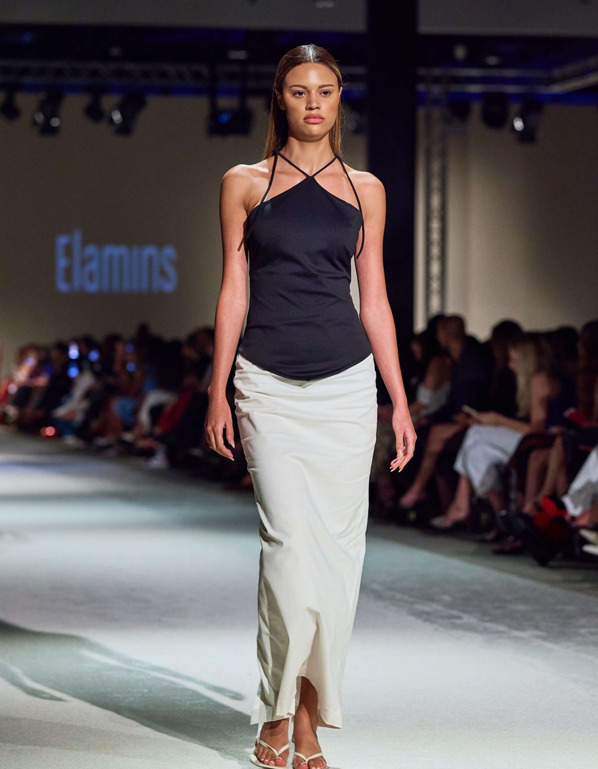 V HEM HALTER TOP