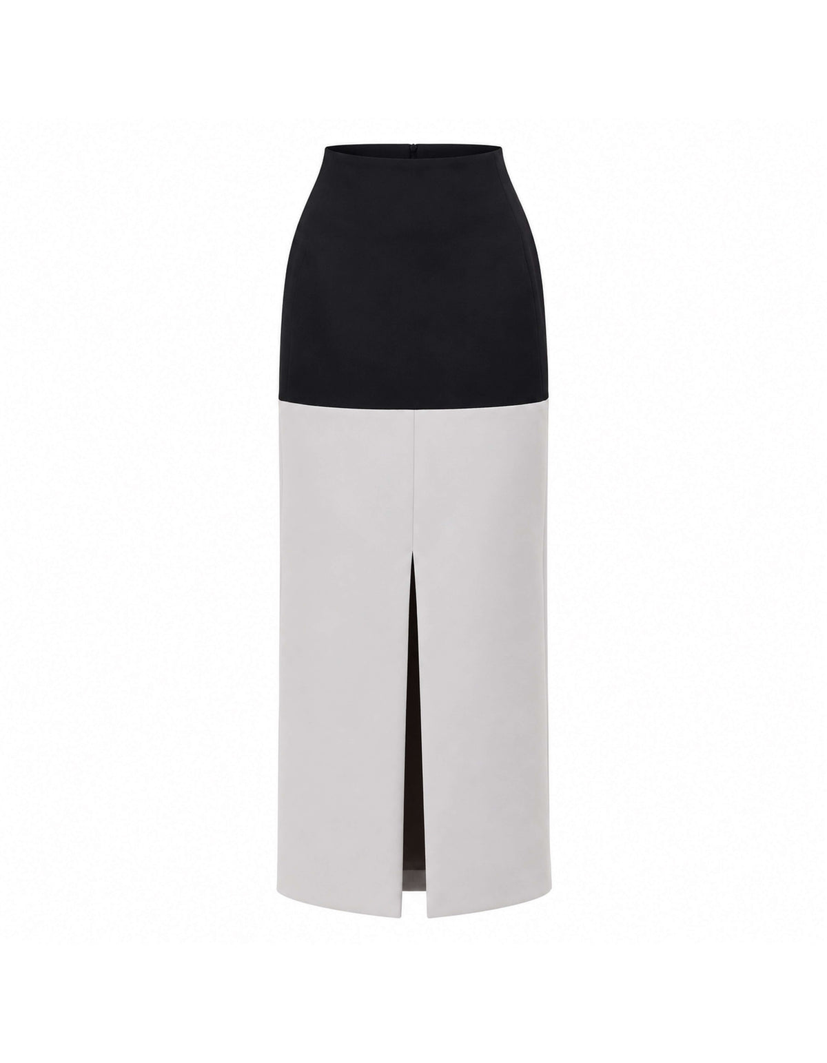 HORIZONTAL TWO TONE STRUCTURED SKIRT