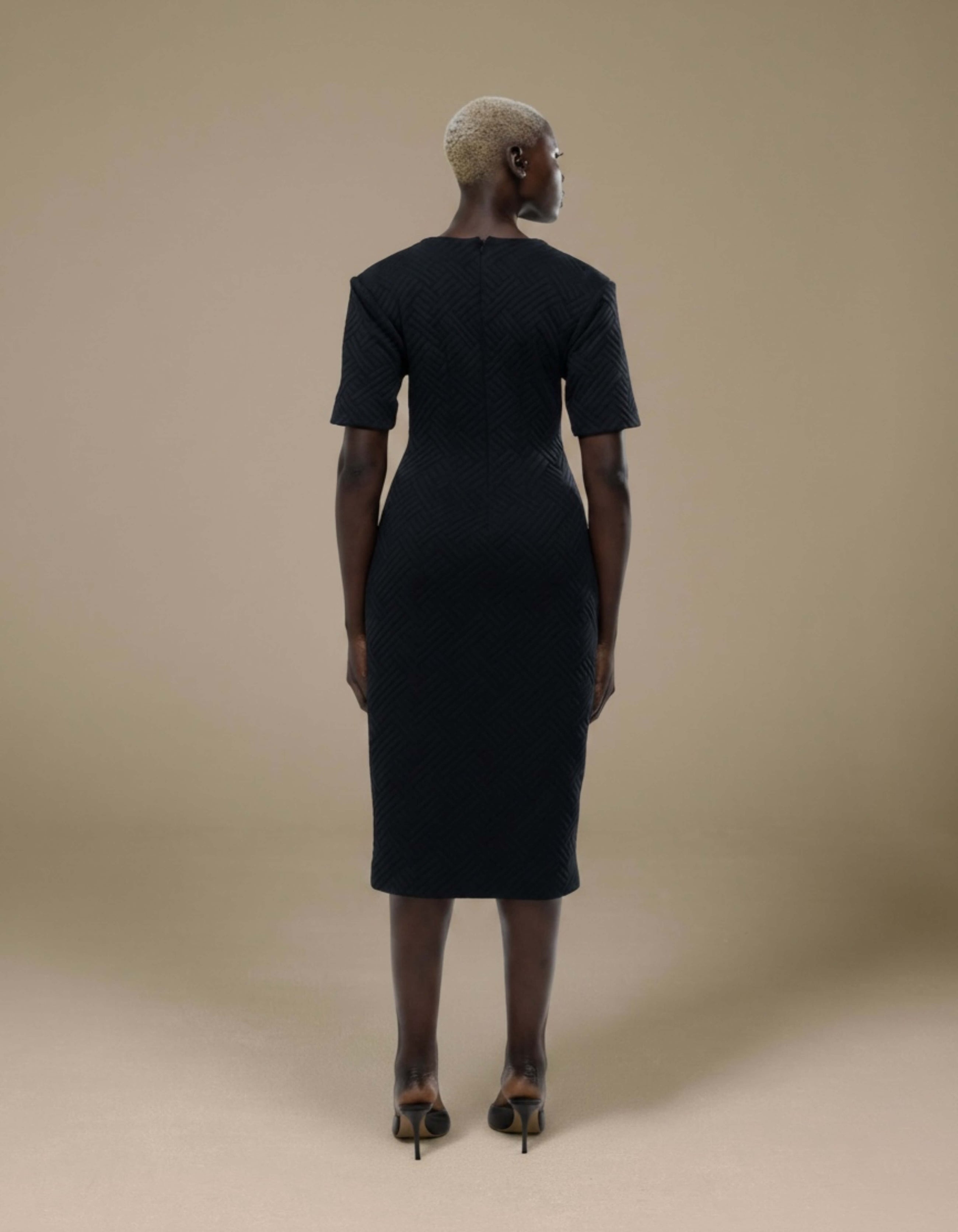 DROP SHOULDER MIDI DRESS