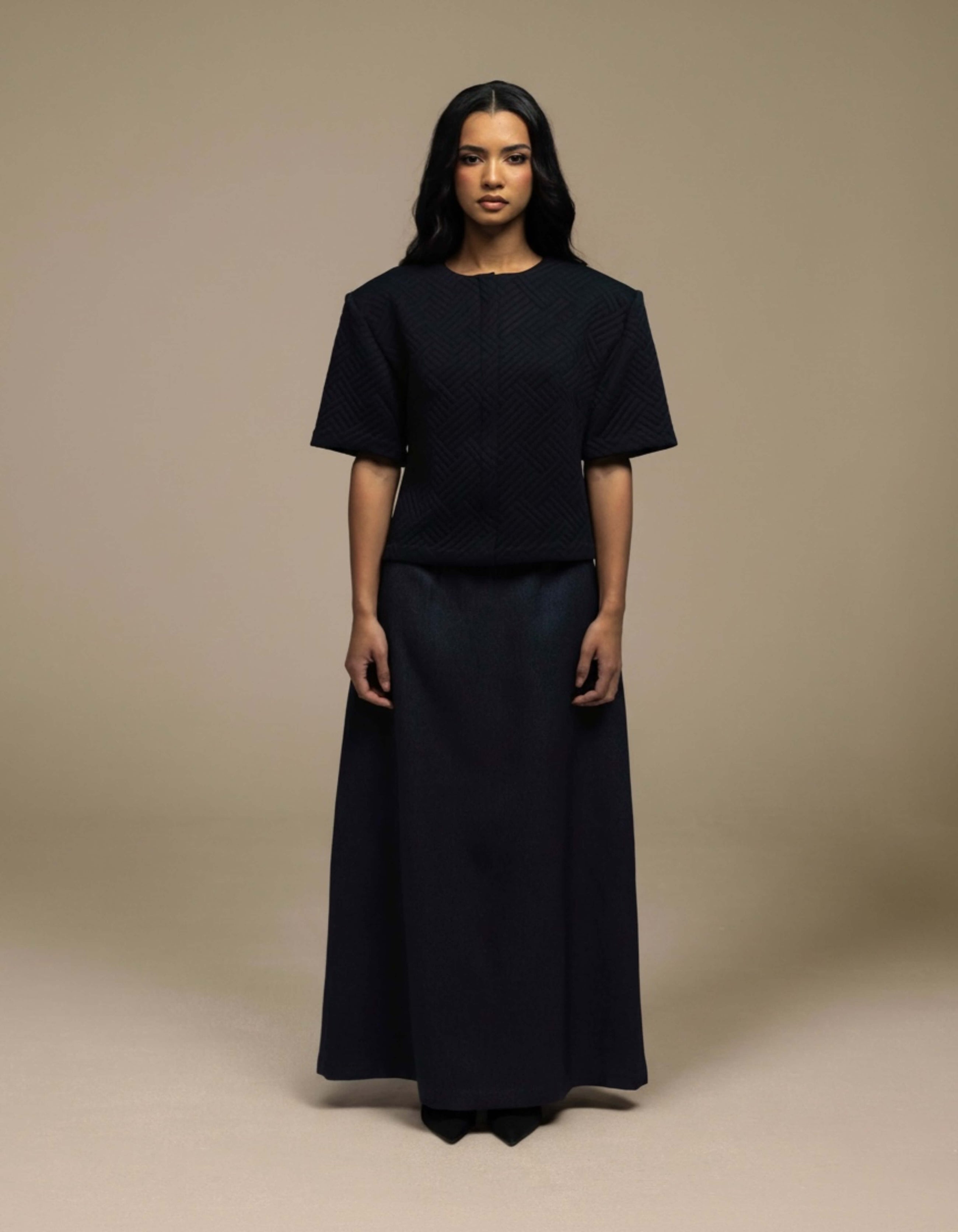 A LINE MAXI SKIRT