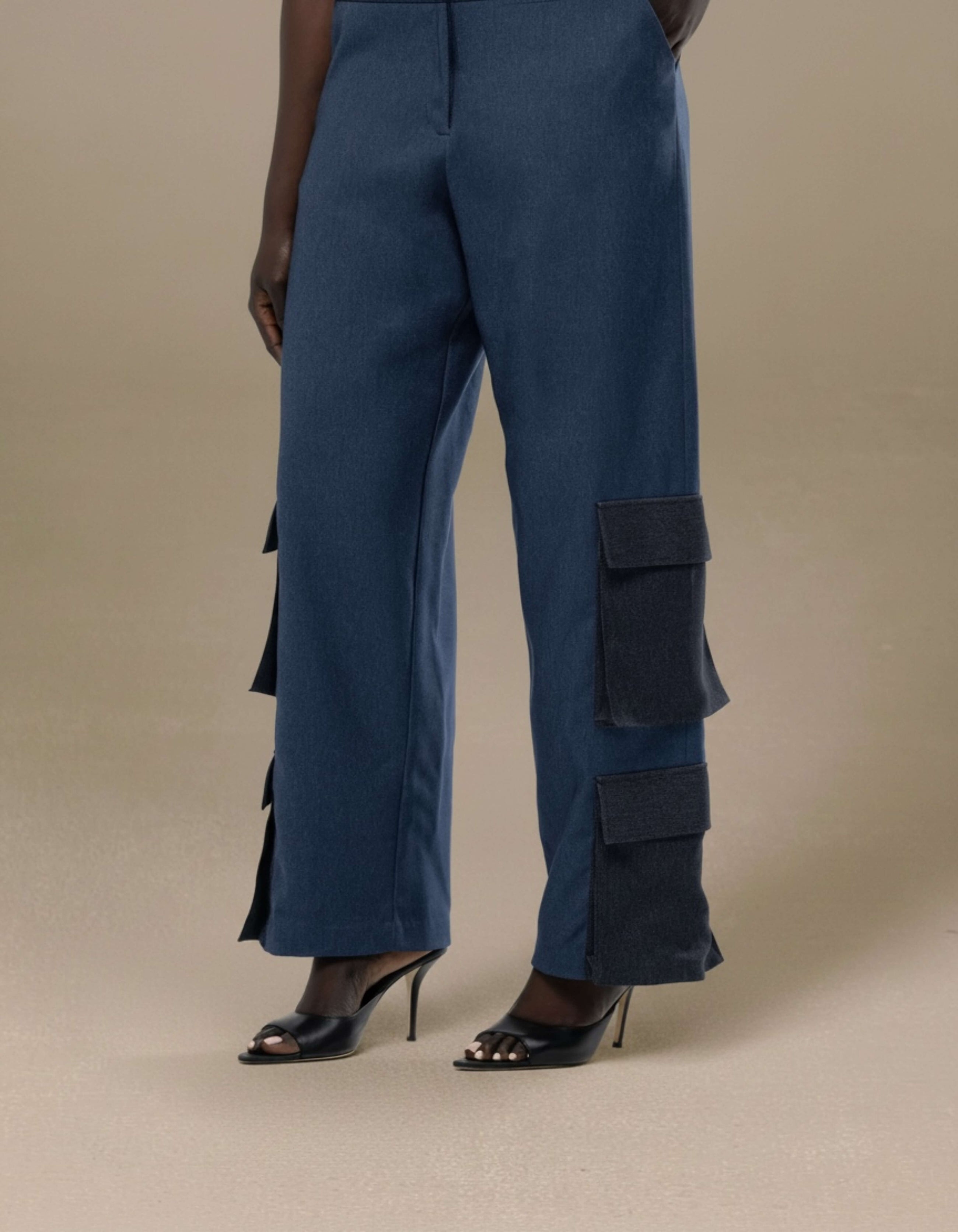 TWO TONE CARGO PANTS