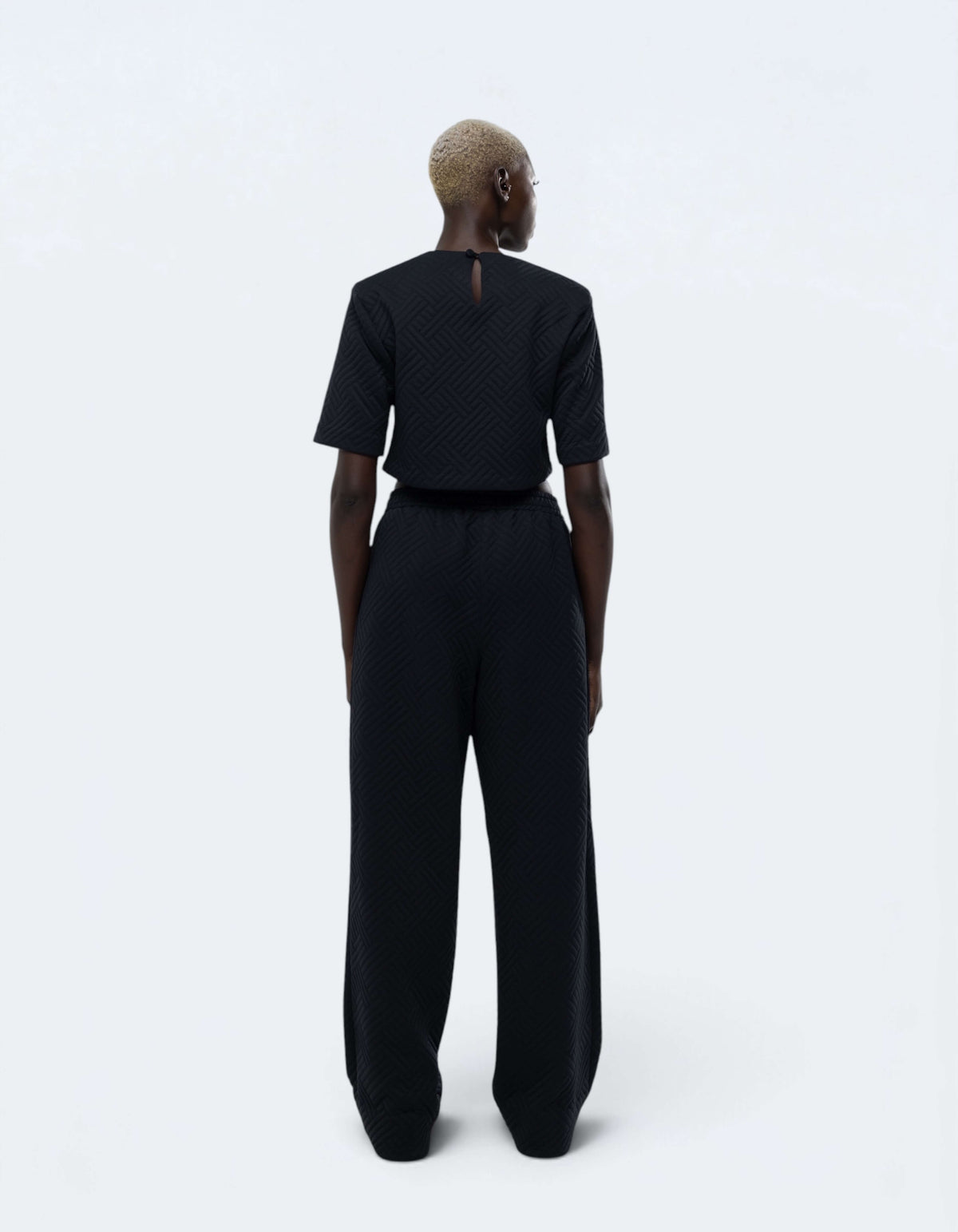 SHOULDER PAD CROP TOP
