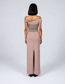 TWO TONE OFF SHOULDER TOP