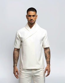 WRAP COLLAR SHIRT