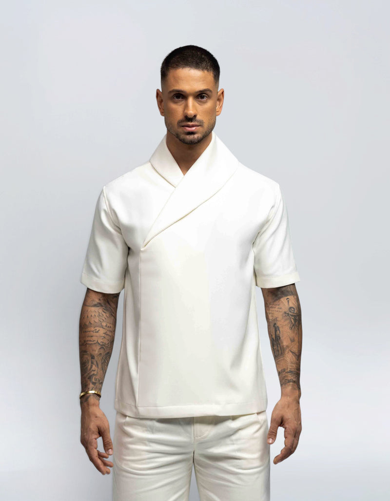 CHEMISE À COL ENROULÉ