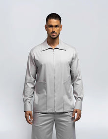 CAMICIA CON ZIP E TASCA LUNGA