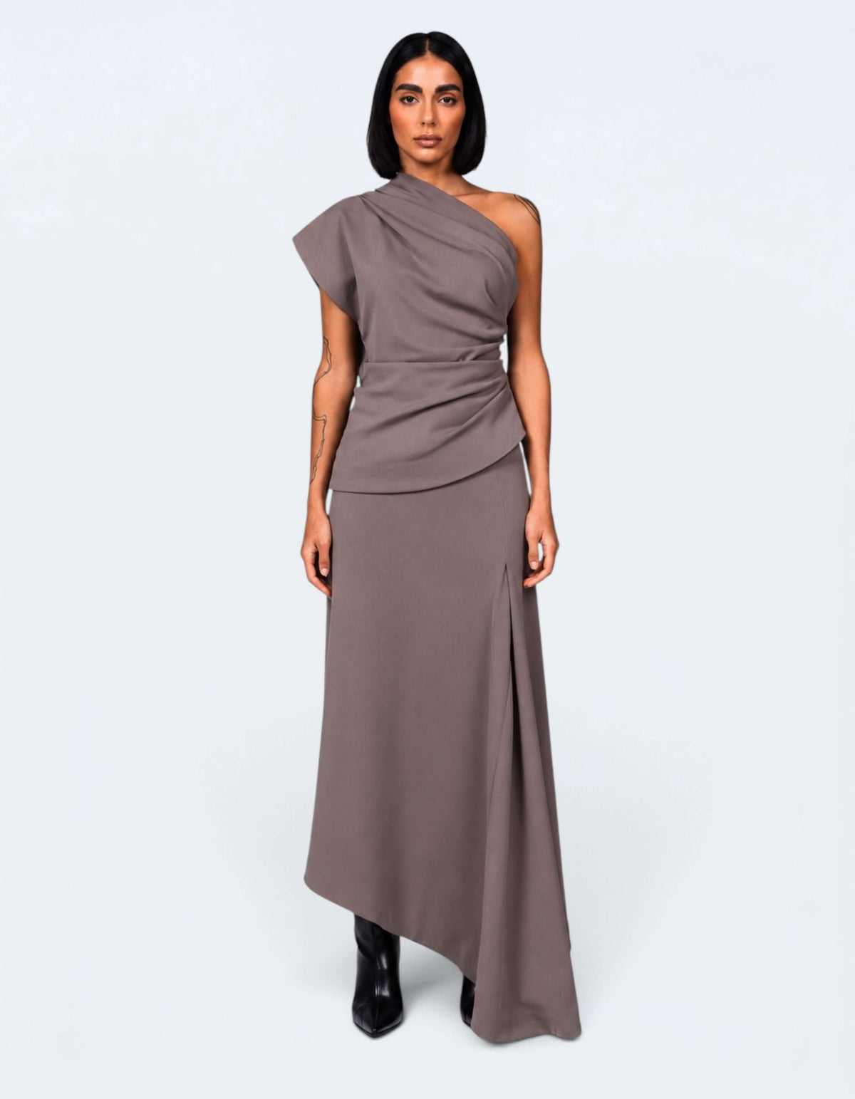 ASYMMETRIC DRAPE TOP