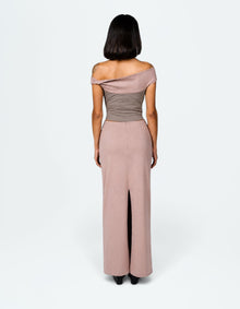 TWO TONE OFF SHOULDER TOP