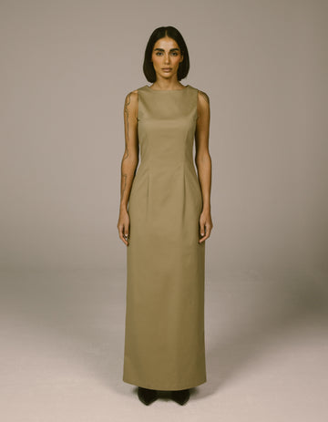 SLEEVELESS COLUMN DRESS