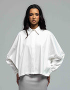 TOP CON COLLO A MANICHE OVERSIZE 