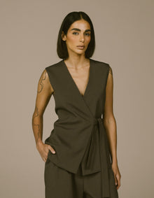WRAP VEST SHIRT