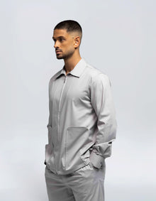 CAMICIA CON ZIP E TASCA LUNGA
