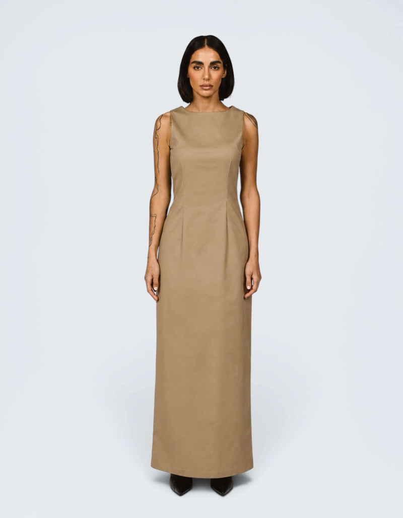 SLEEVELESS COLUMN DRESS