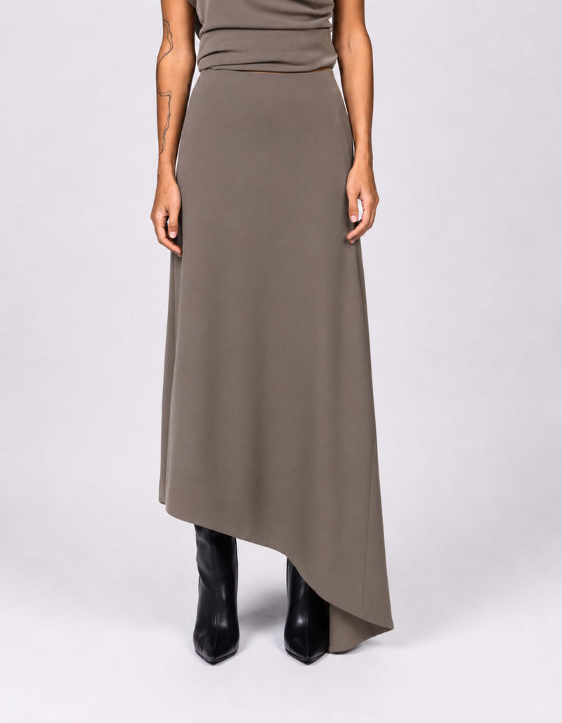 ASYMMETRIC DRAPE SKIRT