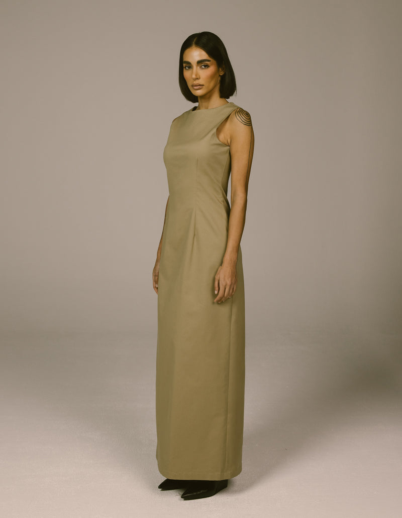 SLEEVELESS COLUMN DRESS