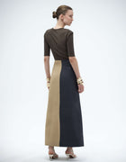 VERTICAL TWO TONE SKIRT