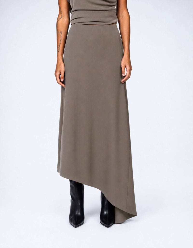 ASYMMETRIC DRAPE SKIRT