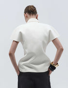 EXAGGERATED LAPEL TOP