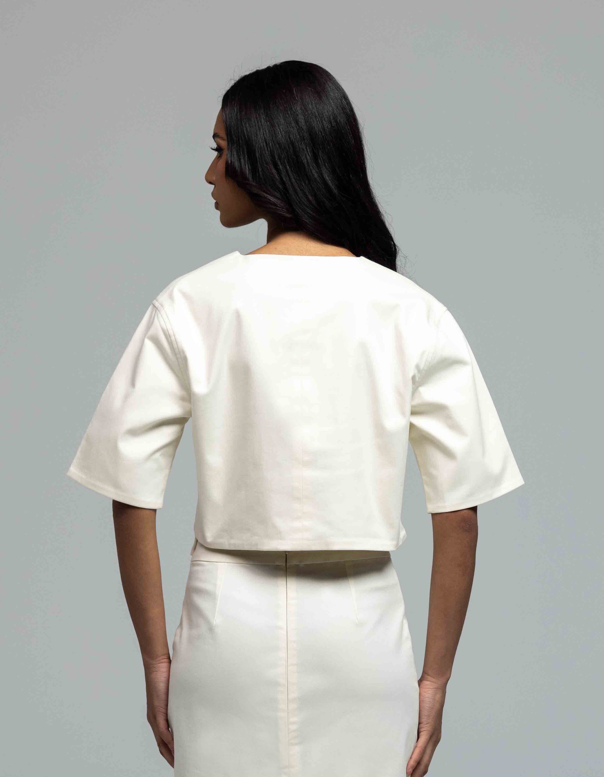 OVERSIZE POCKET CROP TOP