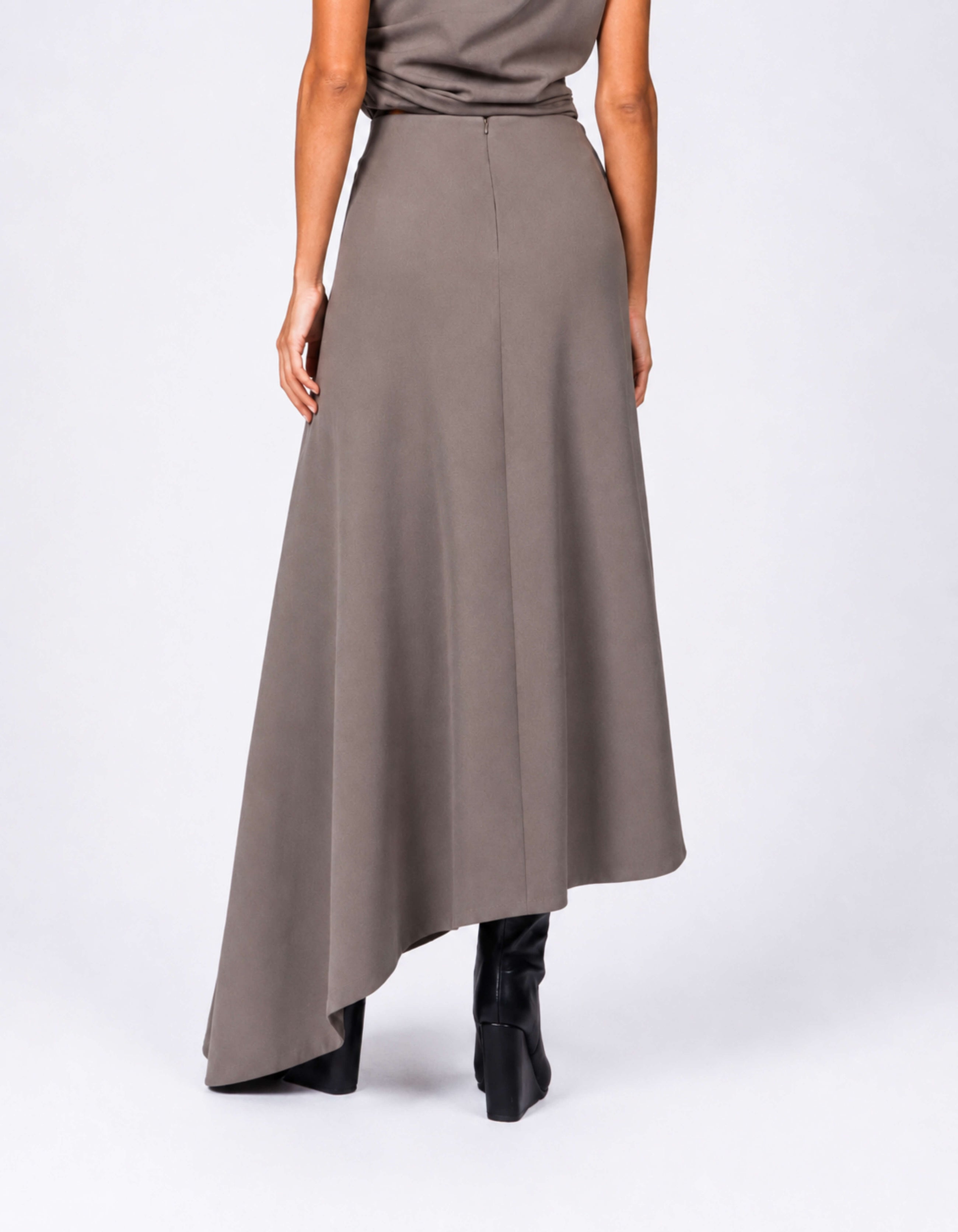 ASYMMETRIC DRAPE SKIRT