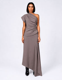 ASYMMETRIC DRAPE SKIRT