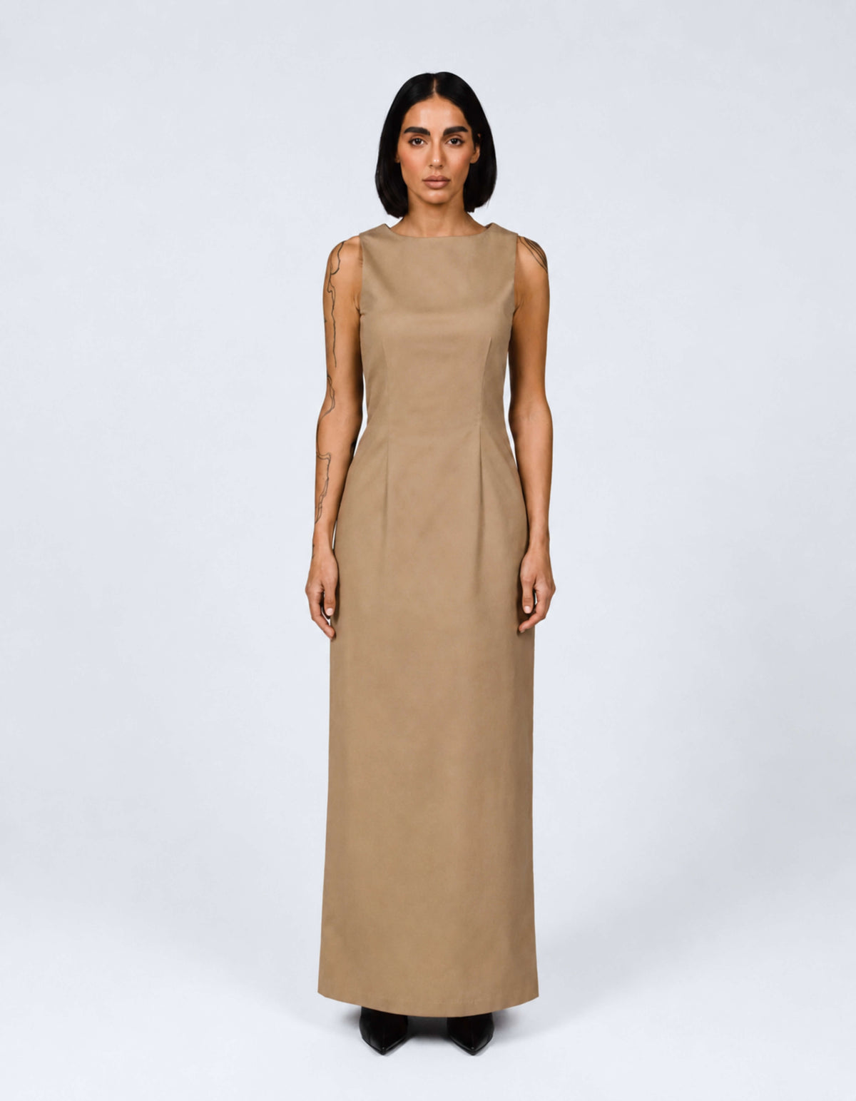 SLEEVELESS COLUMN DRESS
