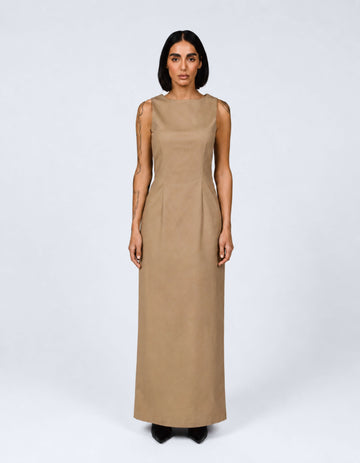 SLEEVELESS COLUMN DRESS