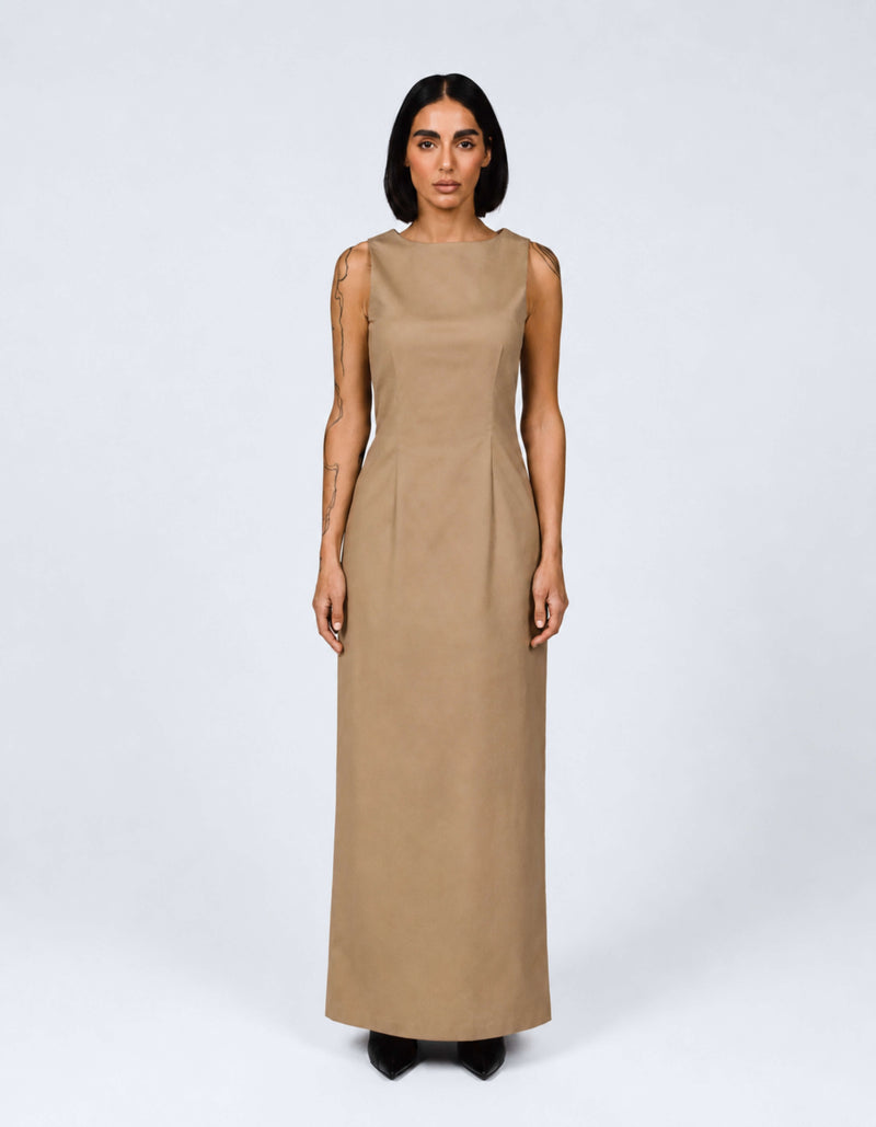 SLEEVELESS COLUMN DRESS