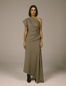 ASYMMETRIC DRAPE SKIRT