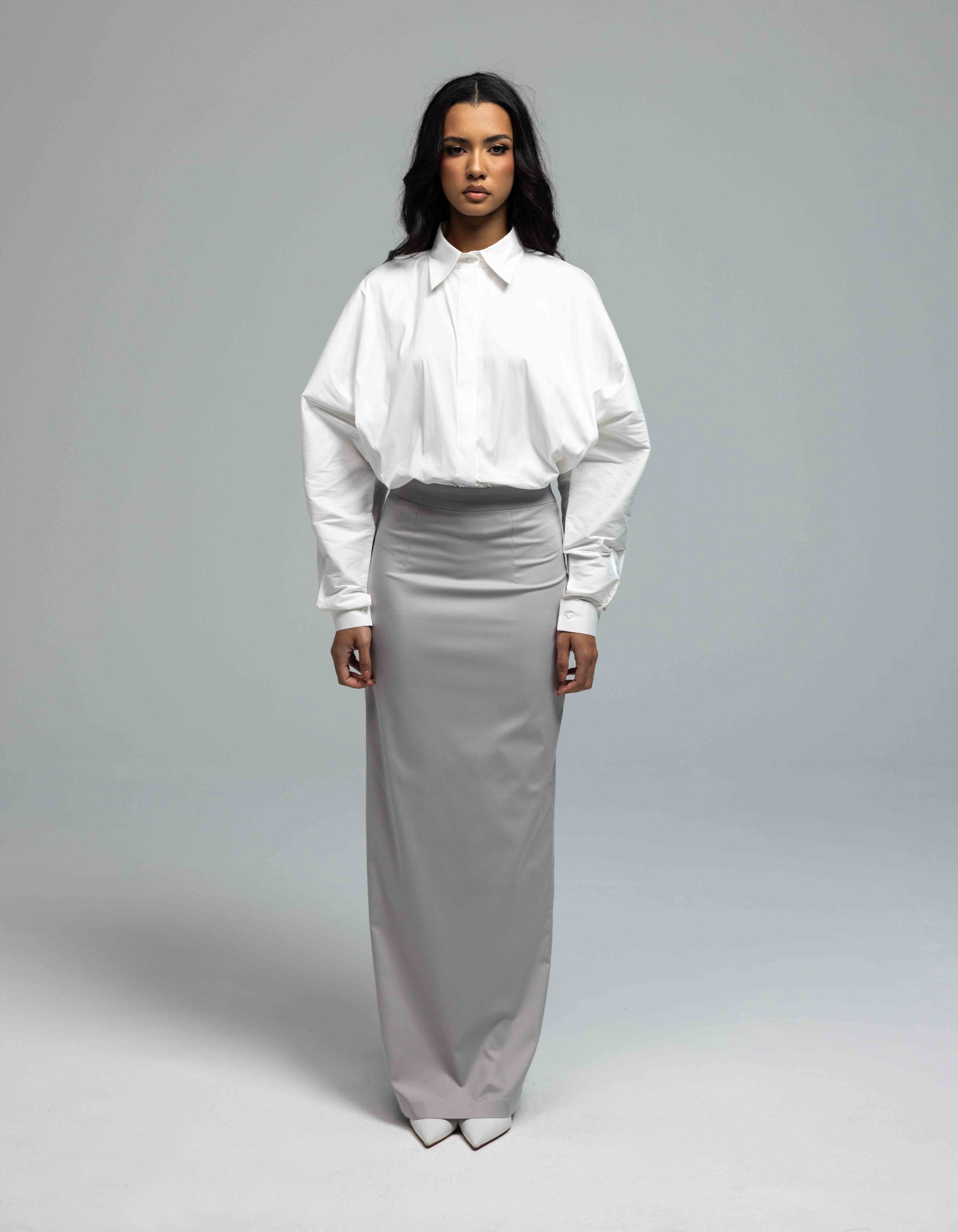 TOP CON COLLO A MANICHE OVERSIZE 