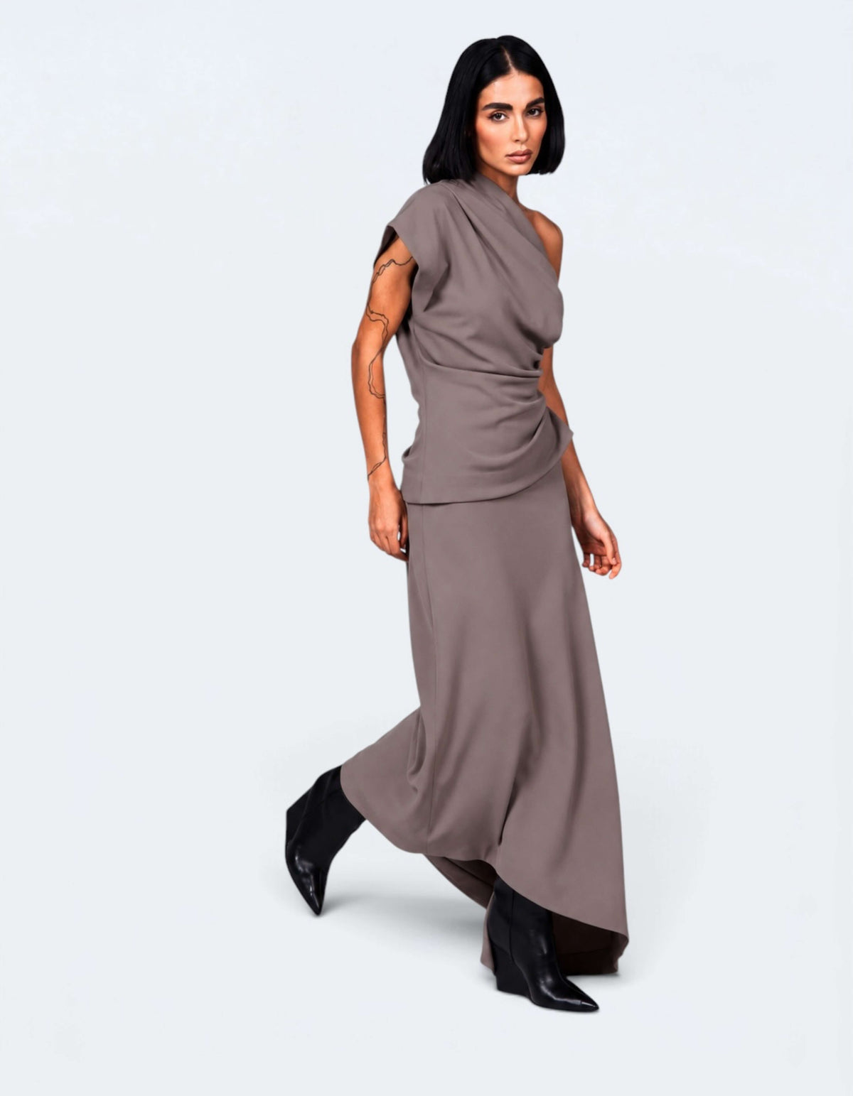 ASYMMETRIC DRAPE TOP