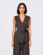 WRAP VEST SHIRT