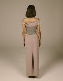 TWO TONE OFF SHOULDER TOP