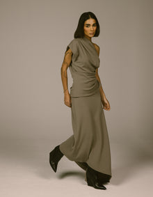 ASYMMETRIC DRAPE SKIRT