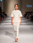 STRUCTURED HOURGLASS TOP WITH EXAGGERATED SLEEVE