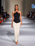 V HEM HALTER TOP