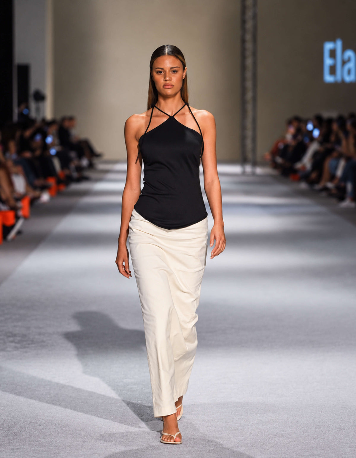 V HEM HALTER TOP