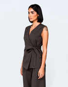 WRAP VEST SHIRT