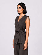 WRAP VEST SHIRT