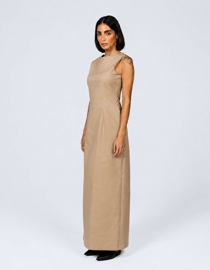 SLEEVELESS COLUMN DRESS
