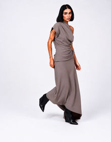ASYMMETRIC DRAPE SKIRT