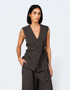 WRAP VEST SHIRT