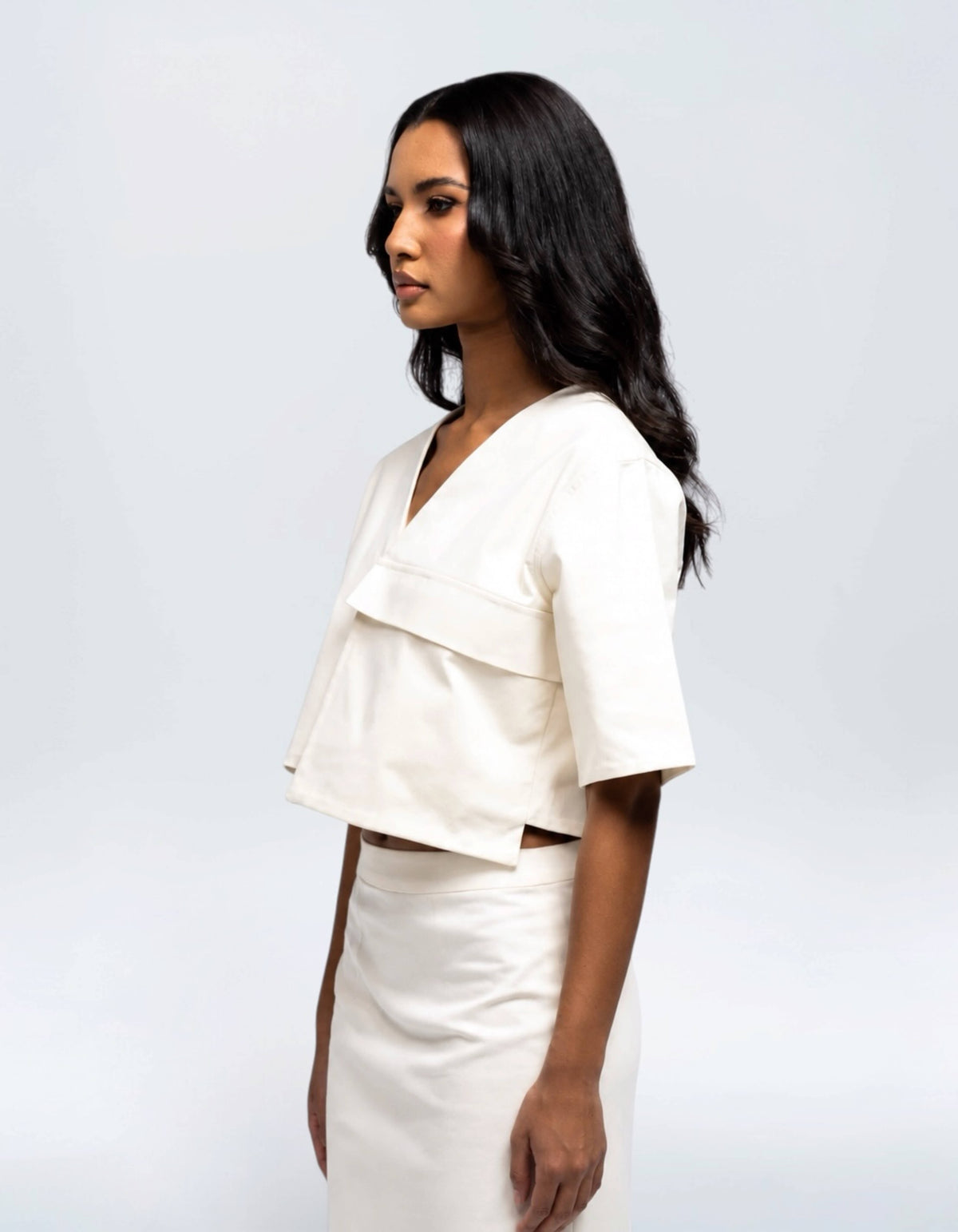 OVERSIZE POCKET CROP TOP