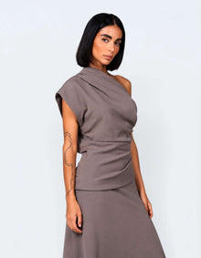 ASYMMETRIC DRAPE TOP