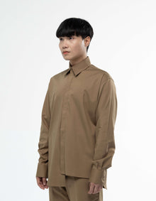 CHEMISE À MANCHES LONGUES ASYMÉTRIQUE