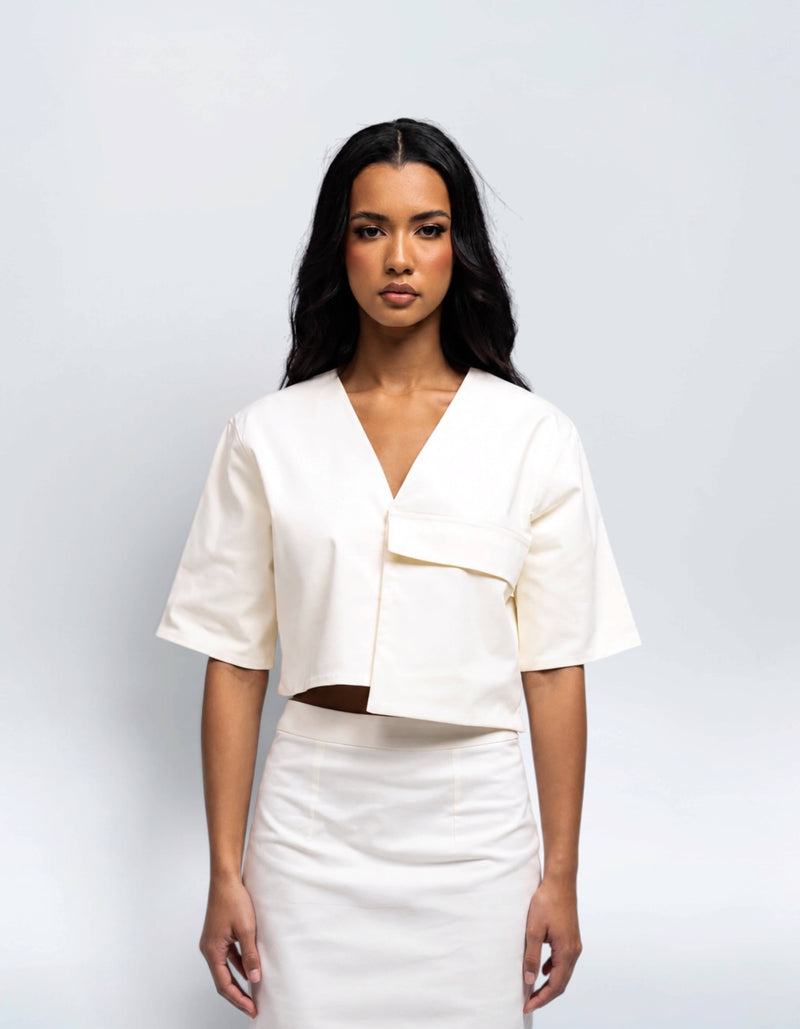 OVERSIZE POCKET CROP TOP
